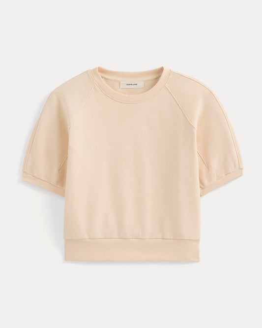 Lightweight Terry Blouson Short-Sleeve Crew | Parchment