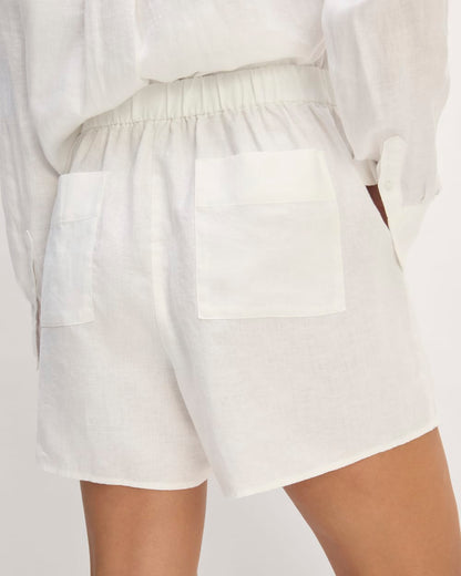 The Linen Easy Short | White