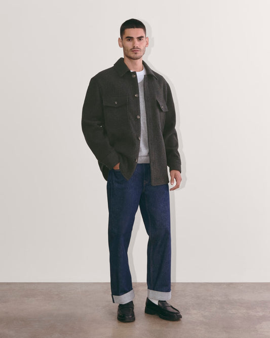 The Wool Overshirt | Heather Charcoal