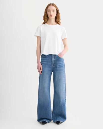 The Box-Cut Tee in Essential Cotton | White | No Pocket