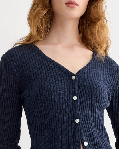 The Cozy Rib Cardigan | Navy