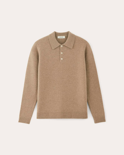 The Classic Polo in Luxe Merino | Oat Melange