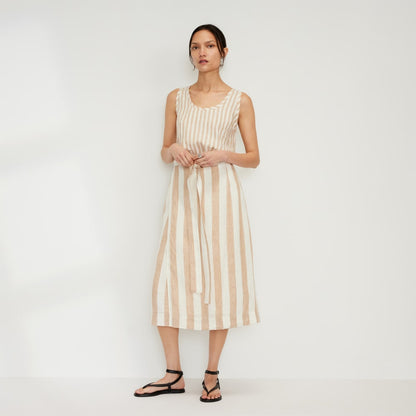 The Scoop Tank in Linen | Bone / Caramel