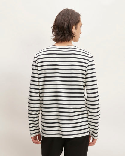 The Premium-Weight Long-Sleeve Mariner Tee |  Canvas / Black