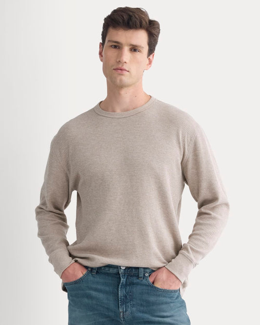 Thermal Crew in Cozy Waffle | Heathered Oatmeal