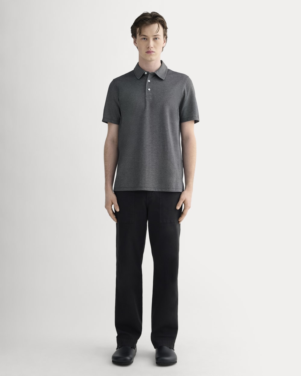 The Startup Polo | Black Chambray