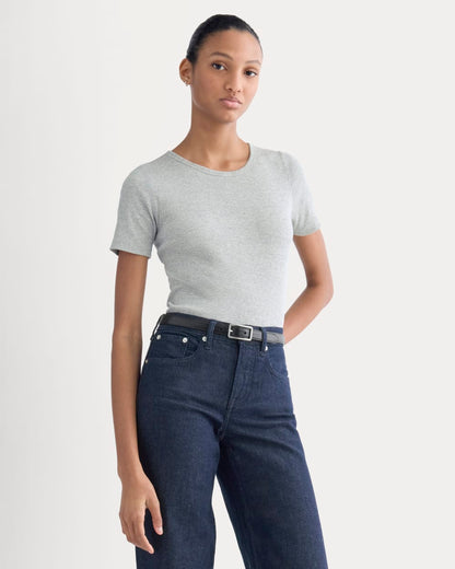 The Luxe Rib Crew | Classic Heather Grey