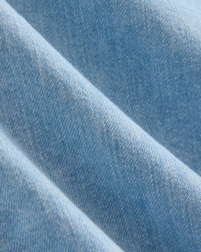 Cropped Boxy Denim Shirt | Light Indigo