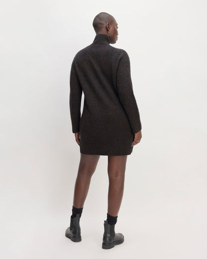 The Cozy Stretch Turtleneck Dress | Charcoal