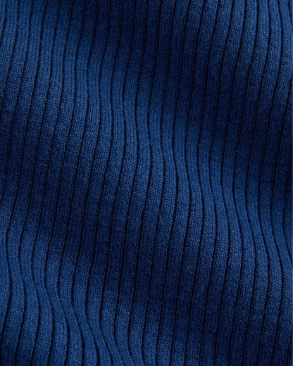 Boat-Neck Ribbed Knit | Estate Blue