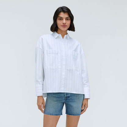 The Boxy Oxford | Mint / White
