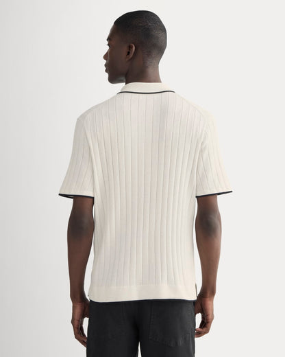 The No-Sweat Button-Down Polo | Heathered Canvas