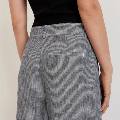 The Linen Way-High® Drape Pant  | Canvas Tan / Navy