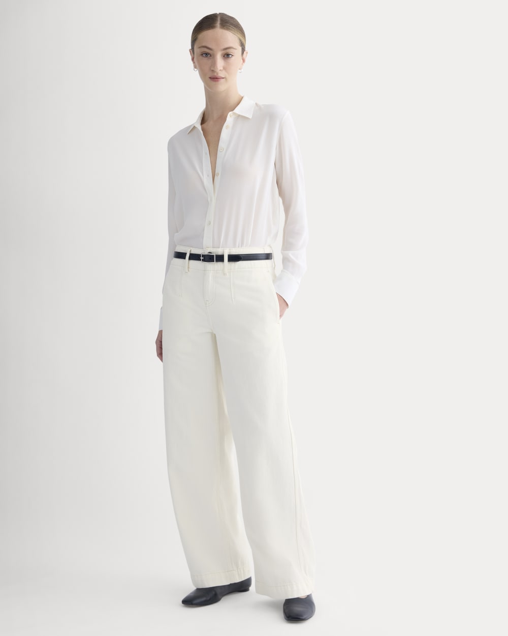 The Mid-Rise Trouser Jean | Ecru