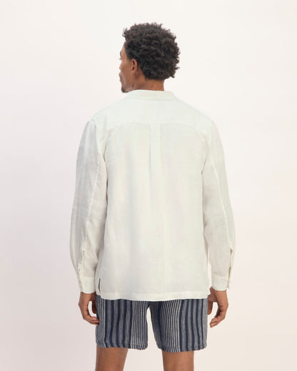 The Linen Straight Hem Shirt | White