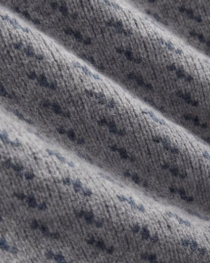 Wool Cashmere Nordic Crew | Vintage Heather Grey