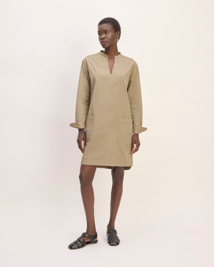 The Long-Sleeve Utility Mini Dress | Trench Coat Khaki
