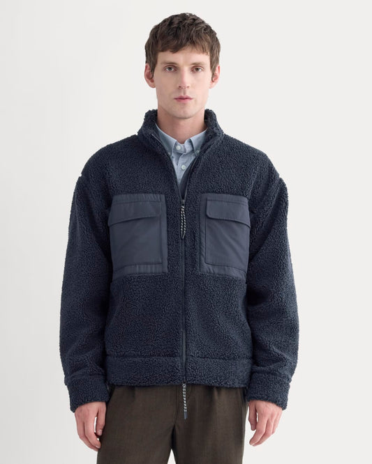ReTrack Fleece Zip-Up | Deep Navy