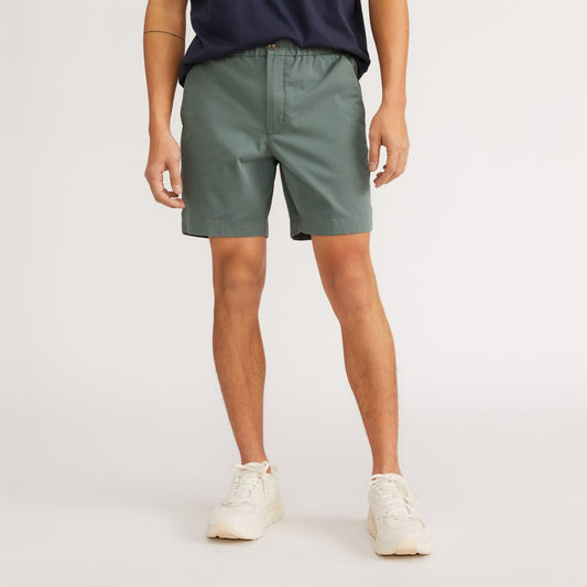 The Pull-On Performance Chino Short | Green Balsam
