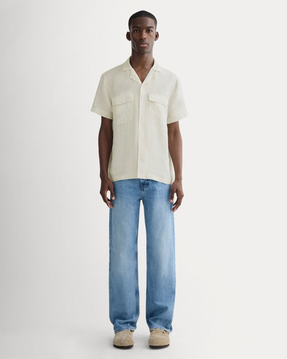 The Resort Shirt in Linen | Natural Chambray