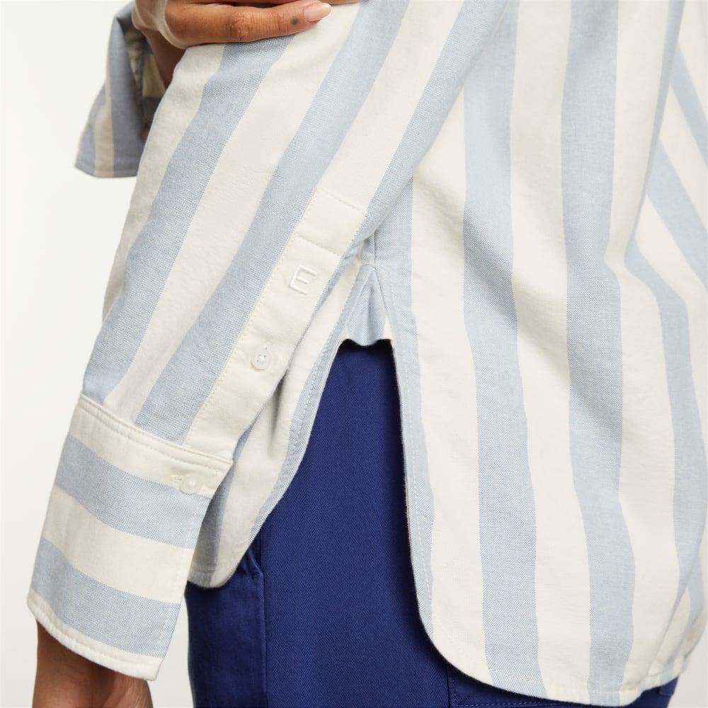 The Boxy Oxford | Blue / White