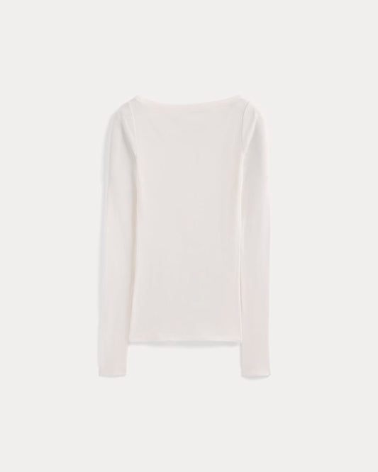 Tissue Boatneck Top | Bone