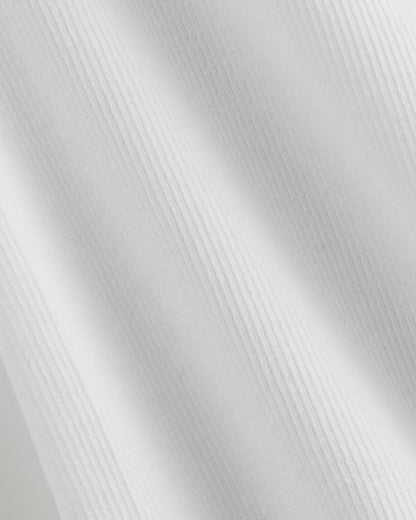 The Luxe Rib Scoop-Neck Tee | White