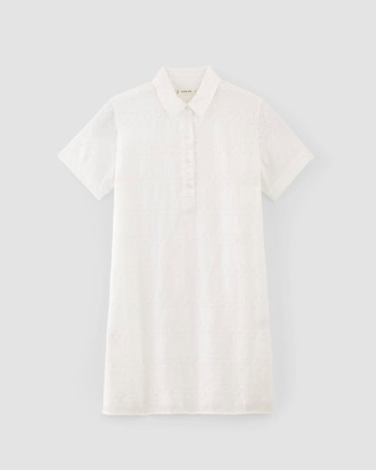 The Linen Eyelet Shirtdress | White Eyelet
