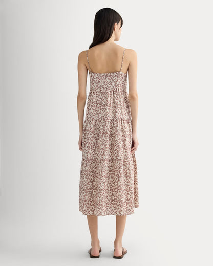 The Gauze Tiered Dress | Natural / Rose Dusk Floral