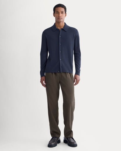 Ultrasoft Button-Down Sweater |  Navy