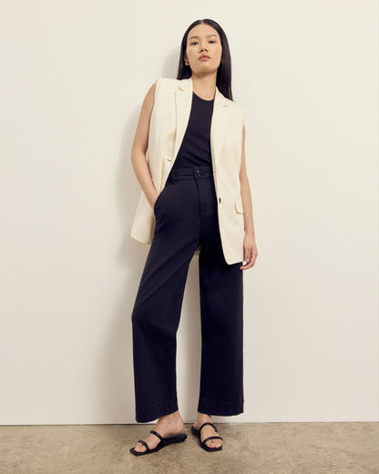 The Organic Wide-Leg Pant | Black