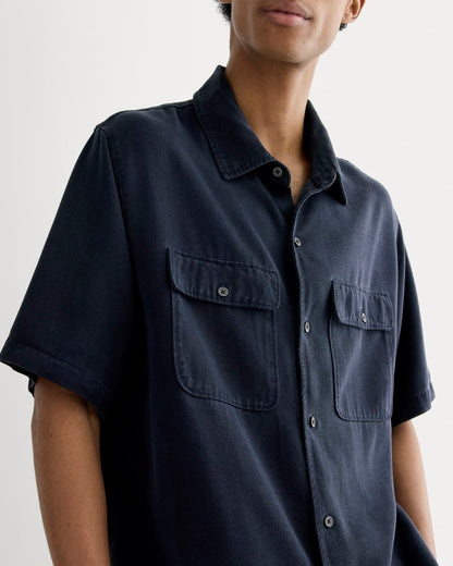The Relaxed Utility Shirt in Buttersoft | Navy