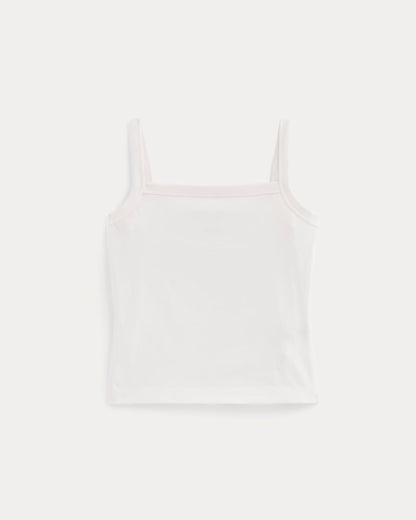 The Essential Square-Neck Tank | White