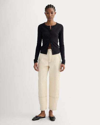 The Utility Barrel Pant | Ecru | Regular