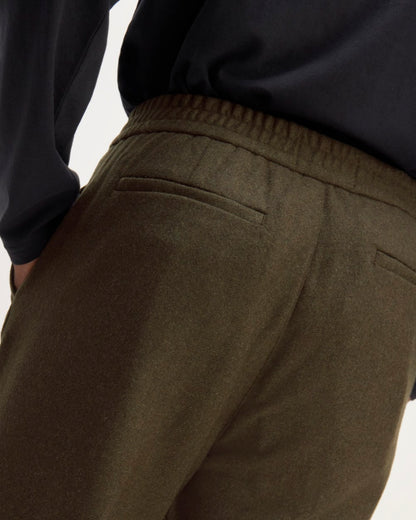 The Wool Flannel Pant | Dark Green