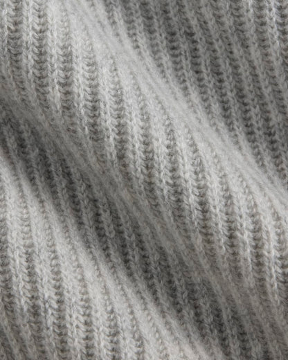 The Fisherman Crew in Wool Cashmere | Light Heather Grey