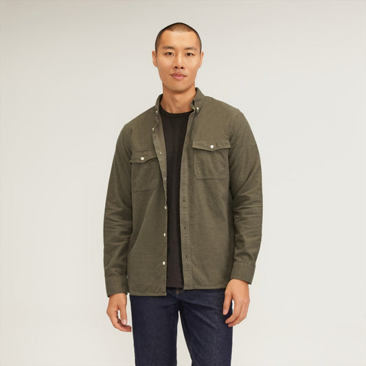 The Brushed Flannel Shirt | Heathered Thyme