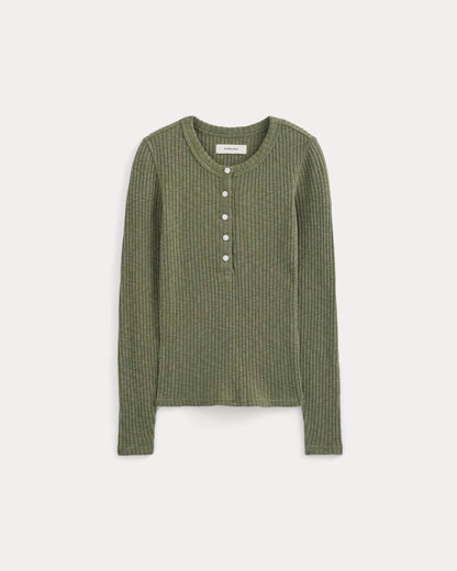 The Cozy Rib Henley | Kalamata