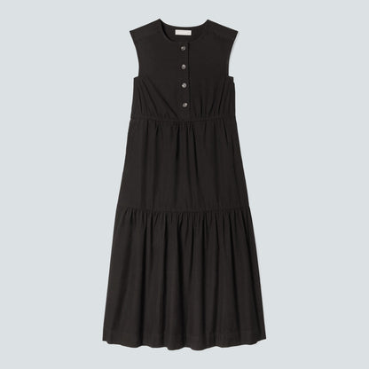 The Tiered Midi Dress | Black