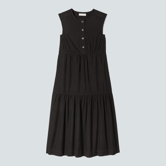 The Tiered Midi Dress | Black