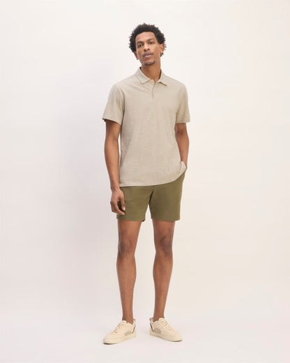 The Premium Weight Short-Sleeve Polo | Heather Oatmeal