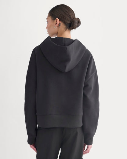 Cropped Luxe Fleece Hoodie | Black