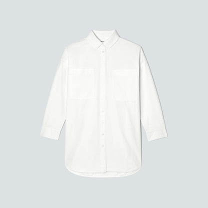 The Way Long Oxford Shirt | White