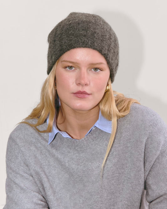 The Alpaca Beanie | Dark Charcoal