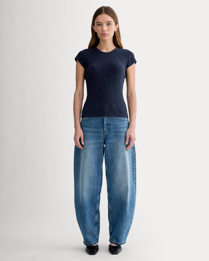 The Cozy Rib Tee | Navy