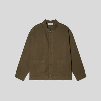 The Organic Cotton Herringbone Utility Jacket | Beech