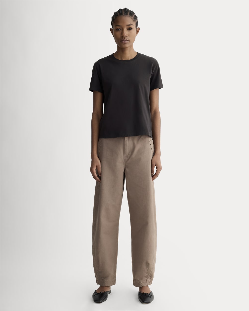 The Box-Cut Tee in Essential Cotton | Black | No Pocket