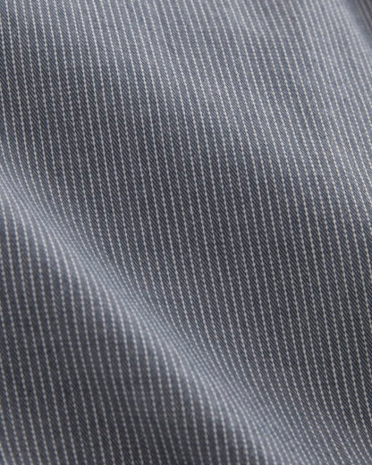 The Easy Short | Dark Denim Pinstripe